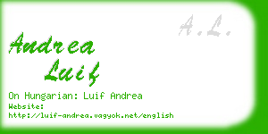 andrea luif business card